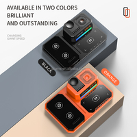 Pengisi Daya & Speaker Nirkabel 6 in 1 dengan Jam Meja untuk Penggunaan di Rumah, Pengisian Cepat 15W untuk Ponsel, Jam Tangan, dan Earphone