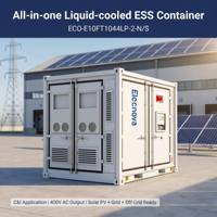 Conteneur ESS tout-en-un LiFePO4 de 10 pieds refroidi par liquide, système de stockage d'énergie hors réseau 400V pour usage commercial et industriel