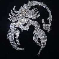 Hot Design Strass Bling Patch Golden Eagle Fer sur Strass Transfert Cristal Hotflix T-shirt Applique