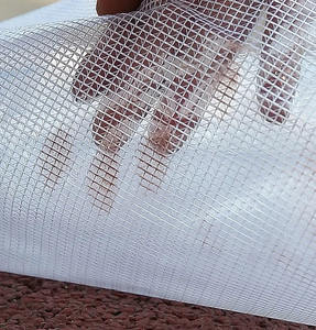 Bâche en PVC <span class=keywords><strong>translucide</strong></span> renforcée, grille en maille blanche transparente imperméable, bâche en maille PVC transparente - Product Image 5