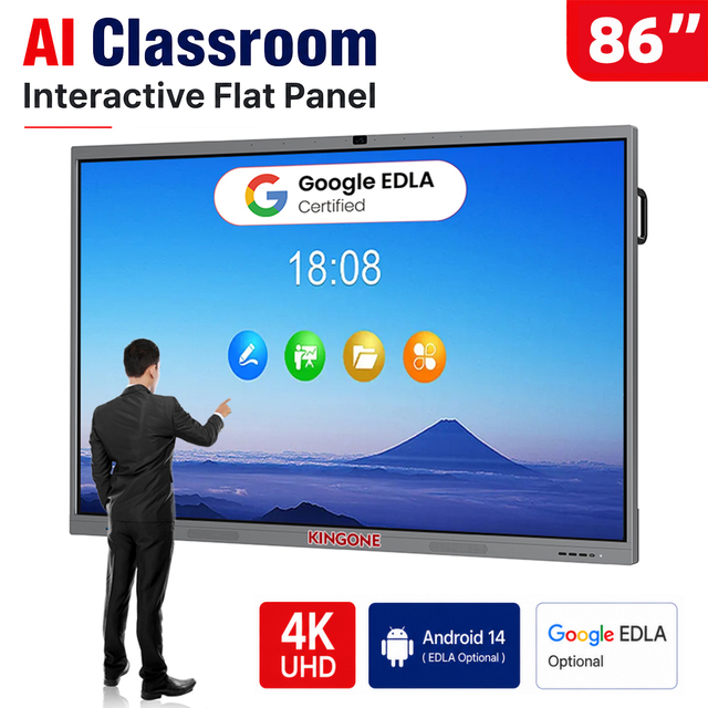 Factory Price 86 Inch Interactive Flat Panel Digital Whiteboard AI Smart Board for Education