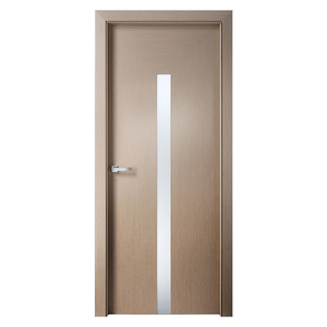 Porte intérieure en bois plaqué chêne massif avec panneau <span class=keywords><strong>MDF</strong></span> de design moderne Porte de chambre pour appartements hôtels villas - Product Image 1