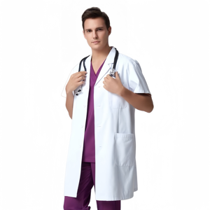 Blouse blanche de laboratoire chimique salopette de médecin femme automne et hiver manches longues épaisses peuvent être personnalisées - Product Image 4