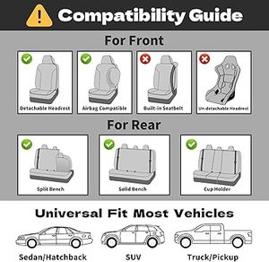 Coprisedili Universali EKR per SUV, FJ Cruiser, Dodge Charger, Mustang, <span class=keywords><strong>Ford</strong></span>, Toyota, Personalizzabili e Perfettamente Adattabili - Product Image 4
