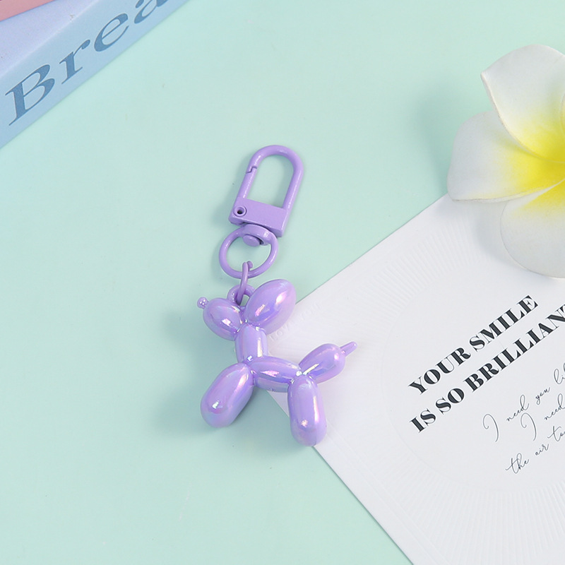 [Purple] Small Laser Balloon Dog + Door Buckle
