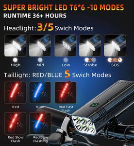 1000 Lumen Fahrleuchte recargable potente lámpara de bicicleta LED <span class=keywords><strong>MTB</strong></span> bicicleta faro delantero bicicleta enfoque linterna bicicleta Luz - Product Image 3