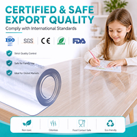 Feuille de PVC transparente YJ, plastique souple, rouleau de vinyle flexible, film transparent comme du cristal pour la protection des tables, rideaux de fenêtre