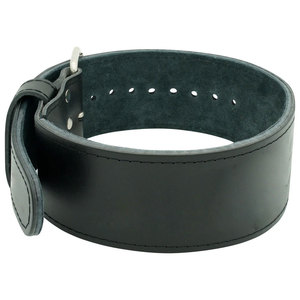 Por encargo Color plata de una sola punta de acero hebilla Power Lifting Power Belt Suede cuero genuino 10mm Powerlifting Belts - Product Image 3