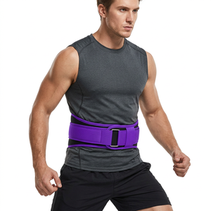 Ceinture de musculation réglable en cuir PU respirant de Saar Industries avec emballage personnalisé pour un ajustement universel - Product Image 1