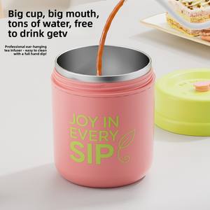 Taza de Café de Acero Inoxidable 304 con Tapa y Pajita, Vaso Reutilizable para Viaje, Botella de Agua para Bebidas Frías y Calientes, Regalo Original para Mujer - Product Image 4