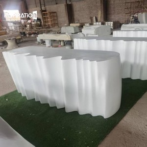 Comptoir d'accueil en FRP pour théâtre, avec <span class=keywords><strong>niche</strong></span> d'exposition de costumes et porte-rouleau de billets - Product Image 6