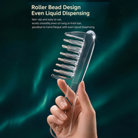 Peigne à dents larges Ume Hair, applicateur de sérum capillaire, rouleau à huile essentielle, peigne en cristal pour appliquer le sérum capillaire, peigne de massage pour les cheveux