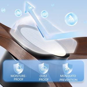 52インチABS3枚羽根3色調光高級DC大型モダンLED大型シーリングファンライト付き - Product Image 5