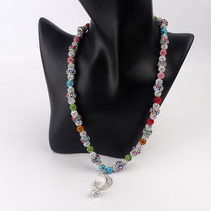 2025 שרשרת המוסלמי ירח גדול כדור דיסקו חרוזים שרשרת סוודרים שרשרת שרשרת ירח חרוזים לתפילות מוסלים - Product Image 2