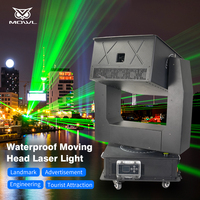 Proyector Láser RGB DMX ILDA para Exteriores, Resistente al Agua IP65, 20W 30W 40W 60W 80W 100W, Cabezal Móvil, para Hoteles, Edificios y Monumentos