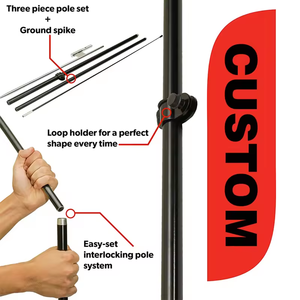 Drapeau personnalisé à double face imprimé, drapeau de plage, <span class=keywords><strong>oriflamme</strong></span> pour salon professionnel - Product Image 3