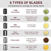 Volautomatische Elektrische Groentesnijder Slicer Salade Shooter Shredder & Kaas Rasp Fruit & Groente Snijmachine