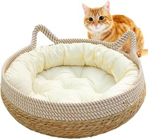 Lit d'été rafraîchissant en rotin tressé pour chat, vente en gros - Product Image 2