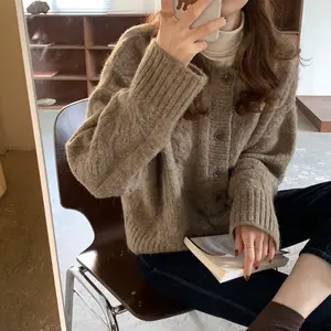 2019 봄 가을 새로운 한국어 느슨한 슬림 긴 소매 솔리드 여성 스웨터