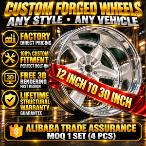 Jantes Mforged Impala SS de 26 pouces avec volant assorti, style Chevrolet, jante forgée à 5 branches à déport profond, de 22 à 32 pouces - Product Image 1