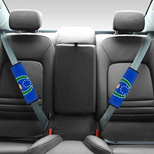 Couvre-ceintures de sécurité de voiture en néoprène avec motif du drapeau de Pohnpei personnalisé, 2 pièces, coutures soignées, coussin d'épaule indéformable pour les trajets quotidiens en voiture - Product Image 6