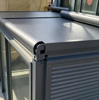 Store banne motorisé automatique en alliage d'aluminium pour véranda, toit moderne horizontal extérieur personnalisé, étanche, certifié CE