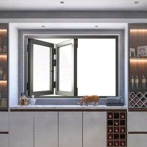 Ventanas de aluminio de diseño moderno y elegante Ventanas abatibles Vintage para casas - Product Image 1