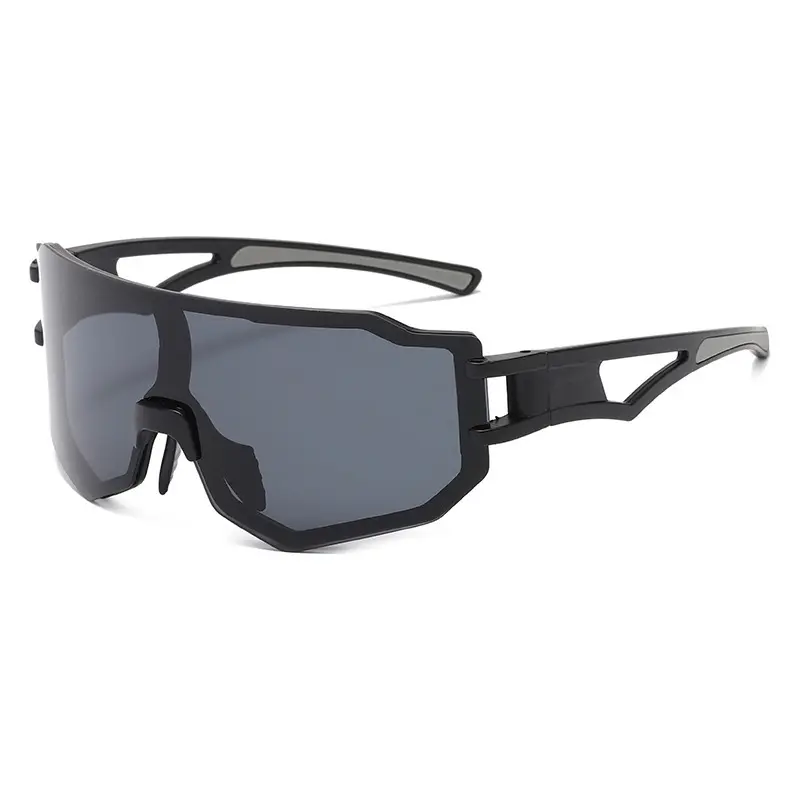 Cross border outdoor sports cycling colorful real film Sunglasses_ Integrated lens detachable wind and sand protective