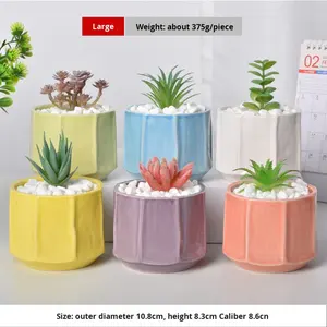 99 Design <span class=keywords><strong>Pot</strong></span> de fleur en céramique moderne et durable Petit <span class=keywords><strong>pot</strong></span> de plantes colorées respirantes émaillées pour plantes succulentes et orchidées - Product Image 6