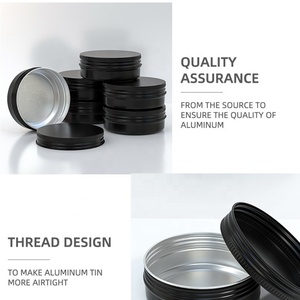 Latas Negras de 30ml-5220 para Enlatar Alimentos con Tapa de Rosca, Latas Metálicas de Aluminio Vacías para Cosméticos, Crema Facial - Product Image 4