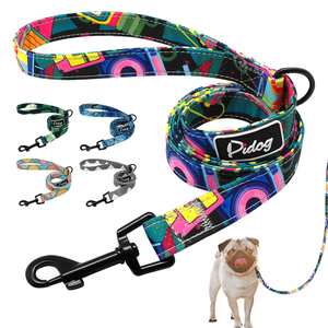 Correa para Perro con Logotipo de Nailon del Fabricante, Correa para Mascotas con Asa Acolchada de Neopreno, Collares y Correas Personalizadas para Perros - Product Image 1