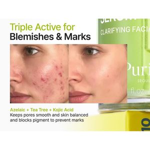 Sérum facial PURITO 10% à l'acide kojique et à l'huile d'arbre à thé & B5 pour les éruptions cutanées, prix de gros pour les soins de la peau coréens originaux - Product Image 3
