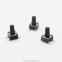 Interrupteurs Tactiles Carrés 6x6 Momentanés 9.5(H) à Montage sur PCB pour Appareils Électroniques Domestiques 12VDC 50mA, Clé de Fonction Serveur Routeur