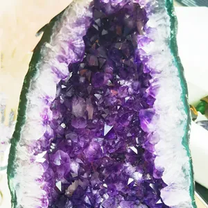 Natural amethyst Geode crystals healing stones large quartz cluster For Sale