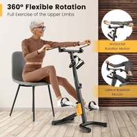 Vélo de fitness pliable portable à poser sous le bureau, appareil d'exercice pour les bras et les jambes à domicile, idéal pour les personnes âgées
