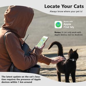 HONGTOP H ปลอกคอติดตามแมว GPS ไนลอน ติดตามแบบเรียลไทม์ รองรับแอพ iOS สำหรับแมว - Product Image 3