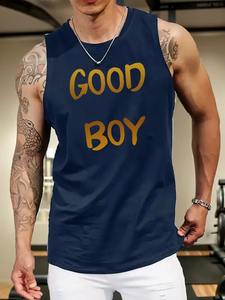 Débardeur de sport pour homme 100% Coton, style streetwear, été, design musculation, sans manches - Product Image 1