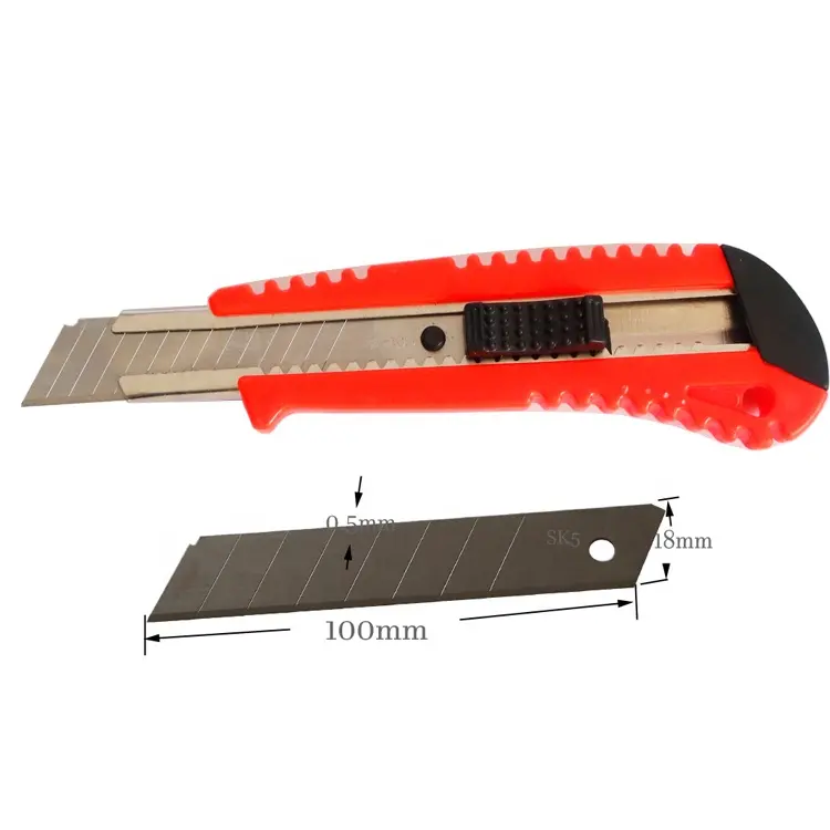 plastic handle safety box open cutting knife