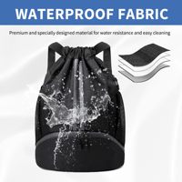 Sac de sport à cordon avec compartiment à chaussures, sacs de fitness, sacs lifestyle, sac à dos pour l'école, sacs d'école, sacs universitaires en polyester