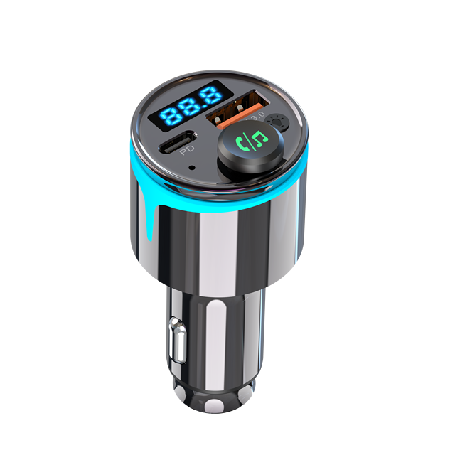 Portable Metal Car Audio Player USB FM Transmitter Wireless Audio Receiver MP3 Player PD30W QC18W Car Charger 1 Year Warranty