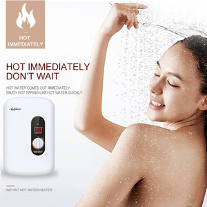 Calentador de Agua Eléctrico Instantáneo sin Tanque de 6.6KW con Control de Perilla, Estilo Coreano Popular, Calentamiento Rápido para Baño y Ducha - Product Image 2