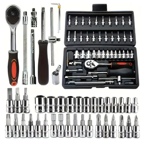 Ensemble d'outils de réparation automobile professionnel avec kit de clés à douilles pour mécanicien, <span class=keywords><strong>coffret</strong></span> de rangement, atelier, garage, entretien - Product Image 2