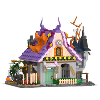 XMORK Sunshine Flower House, Juego de Bloques de Construcción de Plástico ABS de 40 Piezas con Iluminación, Juguete Educativo para Edificios Modernos, Edades 8-13