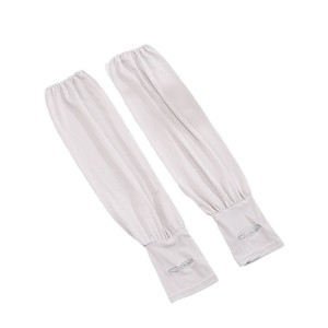Mangas de protección solar de seda helada para verano, para ciclismo y conducción, protección UV, unisex, para adultos, color blanco - Product Image 4