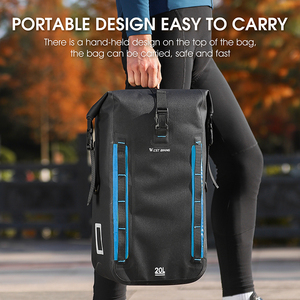 WEST BIKING tas penyimpan sepeda, tas keranjang sepeda tahan air portabel kapasitas besar, tas penyimpanan perjalanan pit jalan gunung - Product Image 5