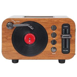Radio FM AM SW con Reproductor de MP3 con Tarjeta USB y TF, <span class=keywords><strong>Tocadiscos</strong></span> de Vinilo, Estilo Madera, Radio Clásica Vintage, Altavoz Bluetooth Retro de Madera - Product Image 1