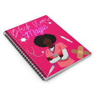 Livres imprimés personnalisés reliure spirale fille noire papier ligné ligné infirmière agenda planificateur cahier