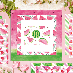 Huancai 24 lembar kertas Scrapbook pola semangka dua sisi kertas kerajinan DIY untuk hadiah membungkus perlengkapan pesta buah musim panas - Product Image 5