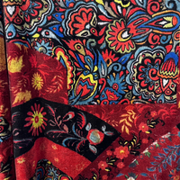 Tissu tricoté haut de gamme en fausse fourrure de vison avec motif cachemire complexe 750 GSM pour vêtements de luxe pour filles et plaids décoratifs