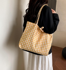 Large capacity contrasting canvas handbag, travel <b>bag</b>, simple and fashionable shoulder <b>bag</b>, niche handbag, shopping <b>bag</b> - Product Image 5